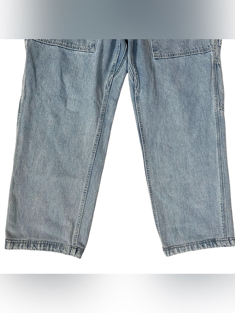 Men’s Alex Mill Light Wash Zipper Fly Carpenter Painters Jeans Size 35 - Picture 3 of 7